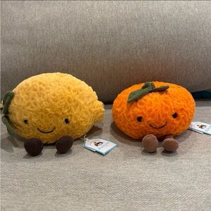 Jellycat Amuseables Citrus Bundle BNWT - Lemon and Clementine